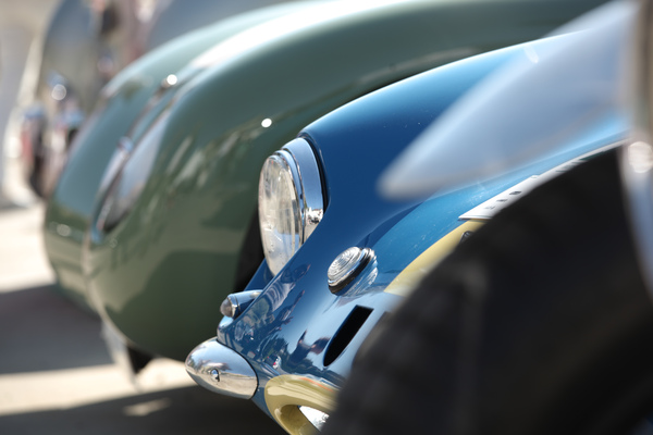 Warten in Reih und Glied - British Classic Car Meeting St. Moritz 2015