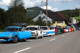 Warteschlange bemi Vorstart - Oldtimerclassic Hittnau 2014
