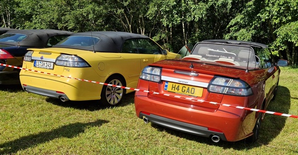 Bild: Weit angereist: ein seltener Saab 9-3 Aero Independence Edition. Für jeden Tag des ersten Jahres als unabhängige Firma wollte Saab ein Exemplar bauen, ging aber nach nur 37 Konkurs – IntSAAB 2025