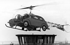 Bild: Werbung eines VW-Vertreters in Karlsruhe für den VW Käfer im Jahr 1960