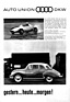Werbung für den Auto Union 1000 S im Jahr 1961 - Gestern, heute, morgen ....