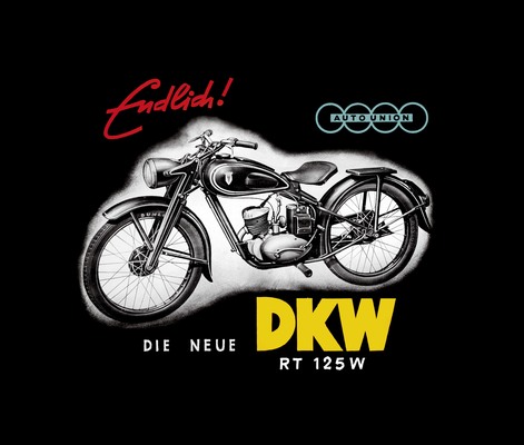Werbung für die kleine DKW 125 cm3 Maschine - aus dem Buch "DKW Hahn"
