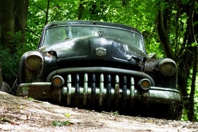 Wie ein Wachhund - Buick Super - Autoskulpturenpark Neandertal