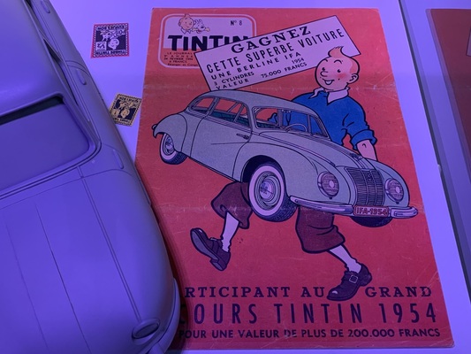 Wochenzeitung Tintin – Tim und Struppi-Ausstellung – Musée National de l'Automobile Mulhouse
