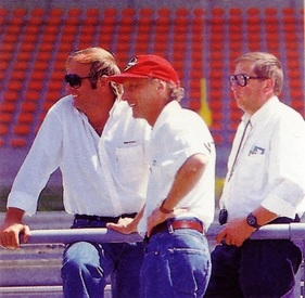Wolfgang Peter Flohr, Niki Lauda, Thomas Ammerschläger (1986)