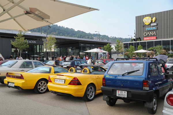 Youngtimer meeting Mall of Switzerland - Fiat Panda, Mercedes-Benz SLK and Honda NSX - Swiss Classic World Lucerne 2023