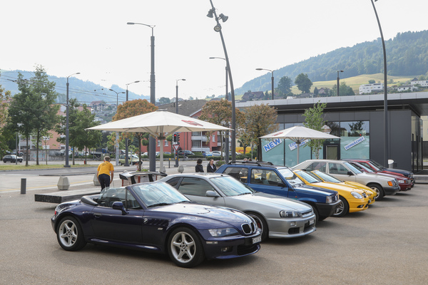 Youngtimer meeting Mall of Switzerland - young classics from five countries - Swiss Classic World Lucerne 2023