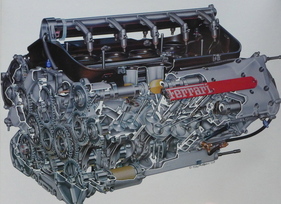 Zahnradantrieb für die Nockenwellen Ferrari F1 3 Liter, 2000, 268 PS pro Liter, 18'000 U/min