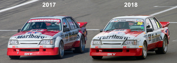 Bild Zensur im historischen Motorsport? Ein Beispiel am Holden Commodore, aufgenommen bei Spa Six Hours 2017 und 2018
