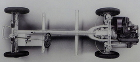 Zentralrohr-Chassis des Mercedes-Benz 130