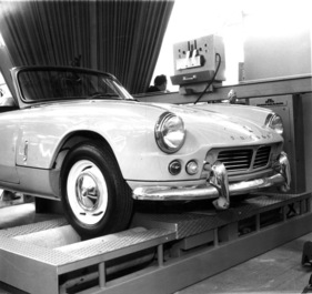 Zubehör für die Werkstatt - Rollenprüfstand - Genfer Automobilsalon 1965