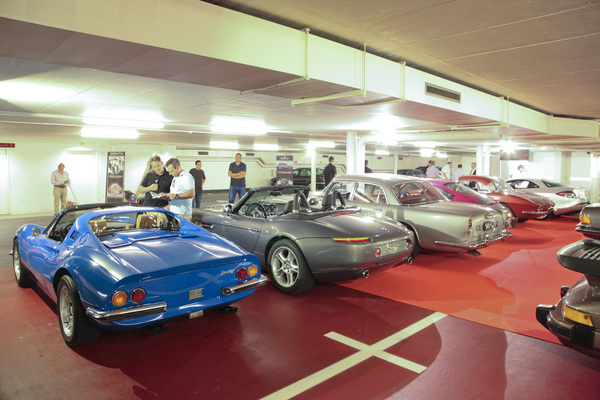 Two figureheads of the auction - Dino 246 GTS and BMW Z8 - Auction of the classic car gallery at the Dolder Grand Hotel 2017