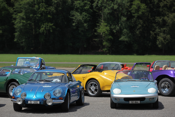 Image: Two of the most popular plastic cars ever - Alpine-Renault A110 and Lotus Elan - Fantastic Plastic 2017
