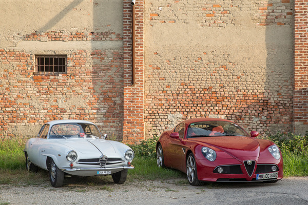 Bild Zwei wohlgerundete Coupés - Alfa Romeo Giulia SS und 8C Competizione - Ausfahrt Alfa Romeo Club (17. bis 19. August 2018)