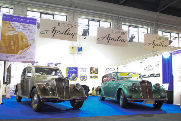 Zweimal Lancia Aprilia auf dem Clubstand - Auto e Moto d'Epoca in Padua 2018