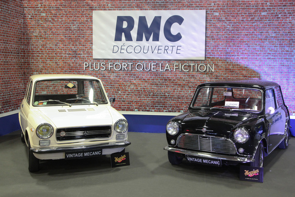 Zweimal Mini, einmal von Autobianchi, einmal von BMC/Leyland - Rétromobile Paris 2019