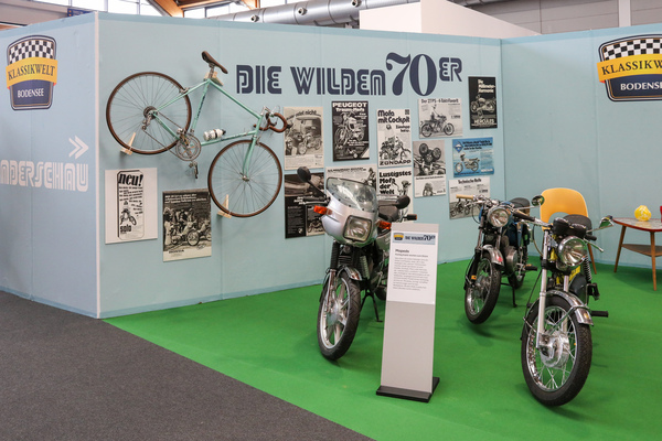 Zweiräder der "Wilden Siebzigerjahre" in der Sonderschau - Klassikwelt Bodensee 2024