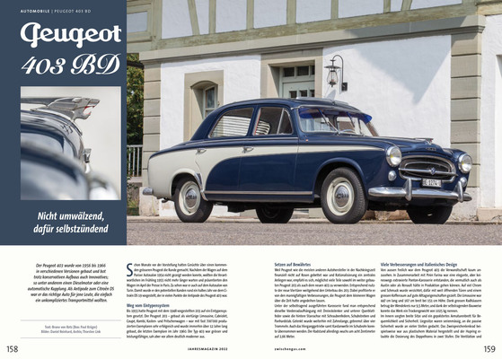 Bild: Zwischengas Jahresmagazin 2022 - Peugeot 403 BD