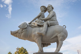 … andere dagegen kamen auf der Sau angeritten.