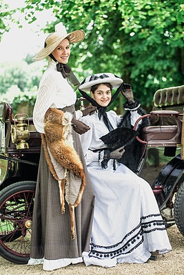 auf dem Schloss Dyck bei der Kronprinz Wilhelm Rasanz Fahrt 2013 - man kommt sich vor wie nach einem Zeitsprung