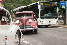 ... because rally cars were blocking their route everywhere.