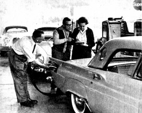 die Testprobanden werden sorgfältig und nachvollziehbar getankt