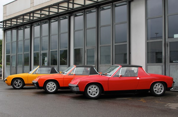 Bild: drei Modelle der 914-Baureihe - Porsche Classic Day 2012