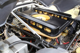 ... ein 4,9 Liter grosser Zwölfzylinder-Boxer, dessen 4,9 Liter Hubraum für etwa 600 PS gut sind. Dieses Exemplar ...