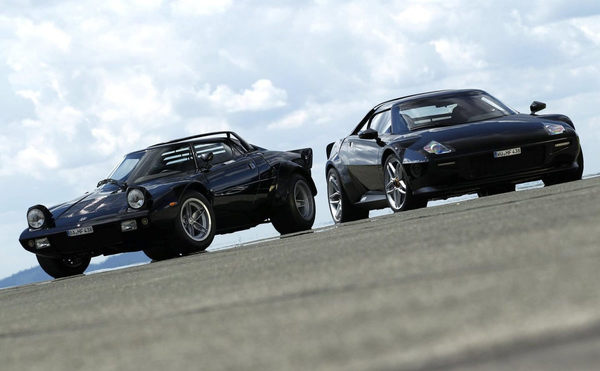 Bild neu vs. alt. - Comeback des legendären Sportwagens Lancia Stratos HF