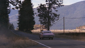 und immer wieder unterwegs auf leeren Strasse durch Amerikas Westen - im Film "Pink Cadillac" von 1989