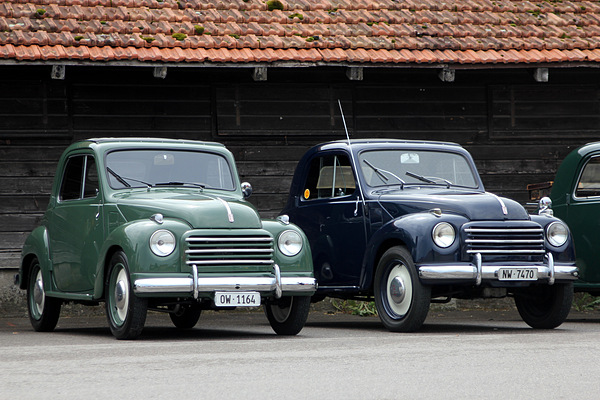 von überall her sind sie nach Zug gekommen, die schönen Fiat 500 C
