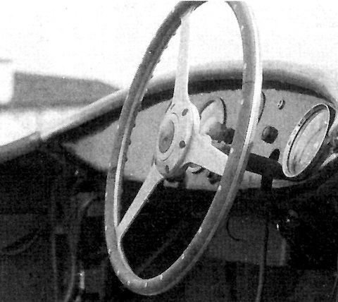 Ferrari 166 MM von 1949, an diesem Lenkrad drehte der Le-Mans-Sieger von 1949, Luigi Chinetti