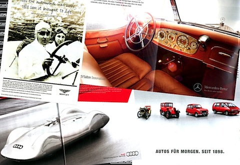 125 Jahre Automobil im aktuellen AMS-Heft mit themenorientierten Werbesjujets