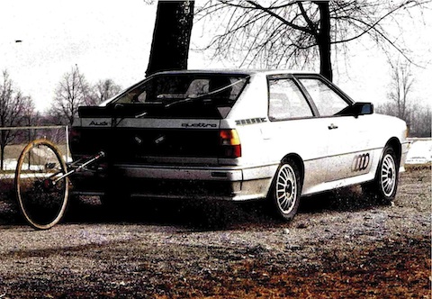 Test Audi Quattro - Beschleunigung auf schwierigem Gelände (1981)