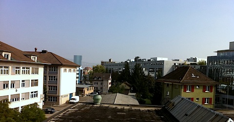 Aussicht vom Büro an der Albulastrasse 39