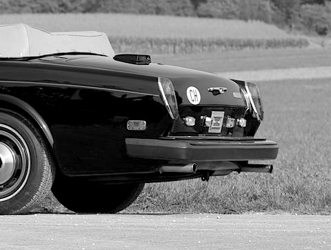 Heckbereich des Bentley Corniche Cabriolets von 1980