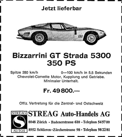 Artikelbild Ein Bizzarrini GT Strada 5300 für 29’500 SFr.?