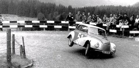 Brugger auf DKW F91 am Bergrennen Mitholz-Kandersteg