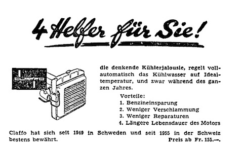 Denkende Kühlerjalousie