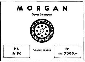 Inserat Morgan von 1956