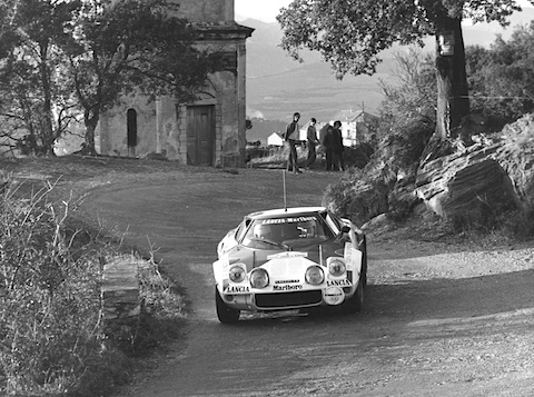 Lancia Stratos im Rallye-Einsatz im Jahre 1975
