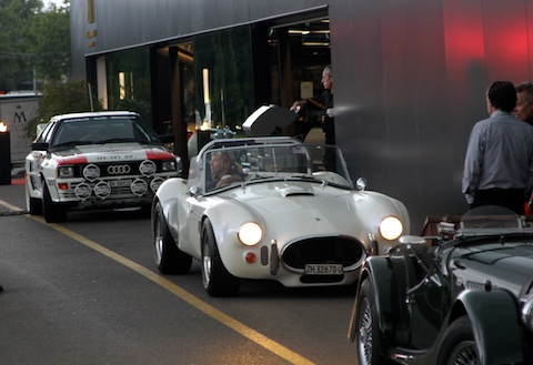 AC Cobra, Morgan +8, Audi Quattro (Mouton/Pons) beim Boxenstopp Meylenstein vom 29. Juni 2011