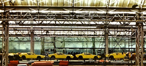 Produktion des de Tomaso Pantera (um 1972)