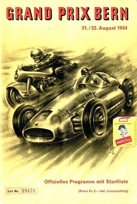 Programmheft von Grand Prix von Bern aus dem Jahre 1954
