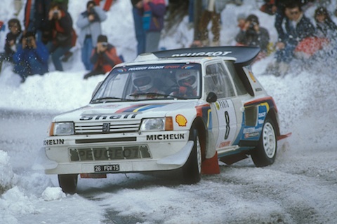 Peugeot 205 TB 16 Gruppe B an der Rallye Monte Carlo von 1986