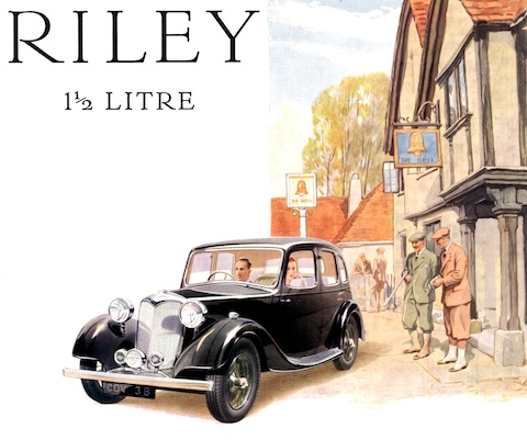 Riley 1 1/2 Litre Titelblatt des Verkaufsprospektes um 1938