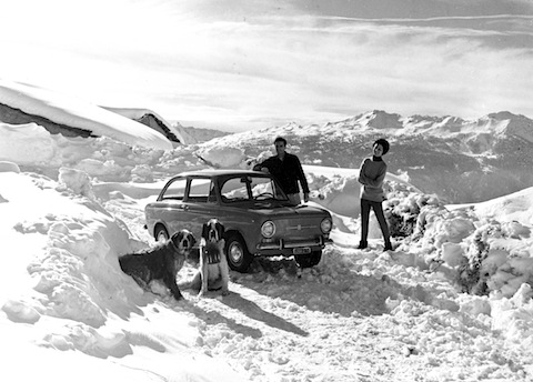 Fiat 850 im Schnee