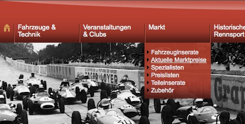 Menüaufruf der Marktpreise und Bewertungen auf Zwischengas