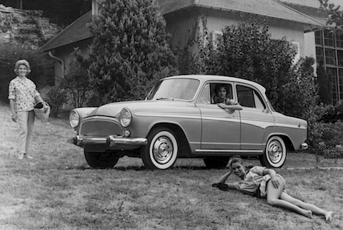 Simca Aronde P60 Montlhéry von 1960 - Werbedarstellung (Ausschnitt)