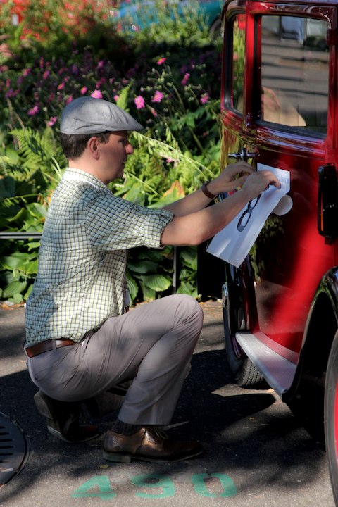 Startnummern kleben will gelernt sein